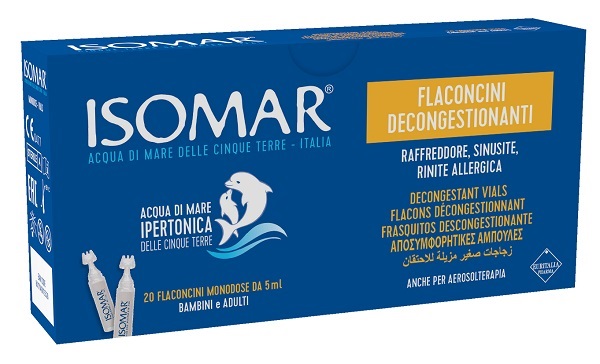 ISOMAR FLACONCINI DECONGESTIONANTI SOLUZIONE IPERTONICA 20 FLACONCINI 5 ML - doctorpill.it