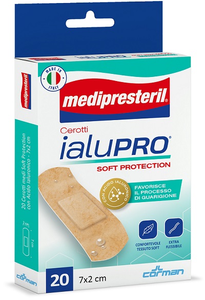 MEDIPRESTERIL CEROTTI IALUPRO SOFT PROTECTION MEDI 7X2CM 20 PEZZI - doctorpill.it