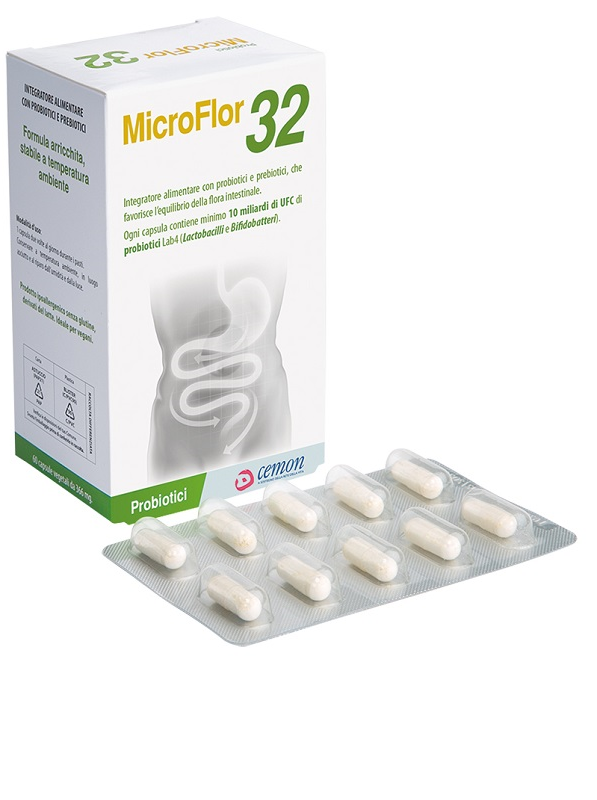 MICROFLOR 32 60 CAPSULE VEGETALI - doctorpill.it