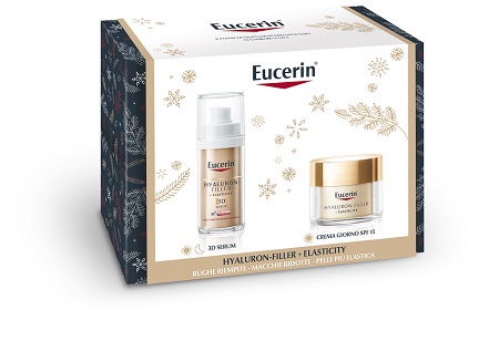 EUCERIN HYALURON FILLER ELASTICITY XMAS PACK 2022 CREMA GIORNO SPF 15 50 ML + 3D SIERO 30 ML - doctorpill.it