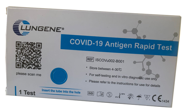 TEST ANTIGENICO RAPIDO COVID-19 CLUNGENE AUTODIAGNOSTICO DETERMINAZIONE QUALITATIVA ANTGENI SARS-COV-2 IN TAMPONI NASALI MEDIANTE IMMUNOCROMATOGRAFIA - doctorpill.it