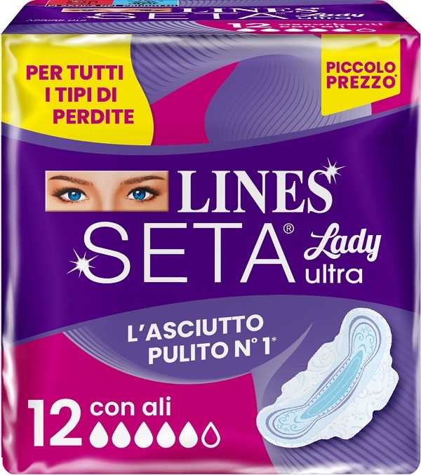 LINES SETA ULTRA ASSORBENTI LADY ALI DWCT 12 PEZZI - doctorpill.it