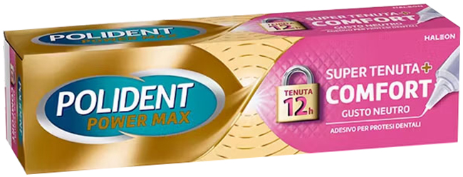 CREMA ADESIVA PROTESI DENTALI POLIDENT POWER MAX SUPER TENUTA+COMFORT 40 G - doctorpill.it