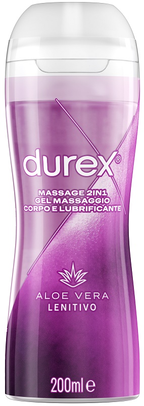 DUREX MASSAGE 2 IN 1 GEL MASSAGGIO CORPO E LUBRIFICANTE ALOE VERA 200 ML - doctorpill.it
