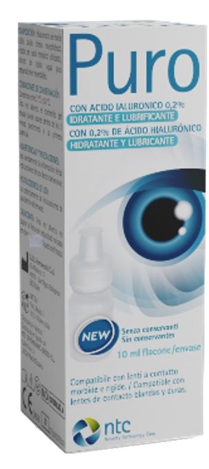 SOLUZIONE STERILE PER USO OFTALMICO PURO IDRATANTE E LUBRIFICANTE 0,2% ACIDO IALURONICO SENZA CONSERVANTI 10 ML - doctorpill.it