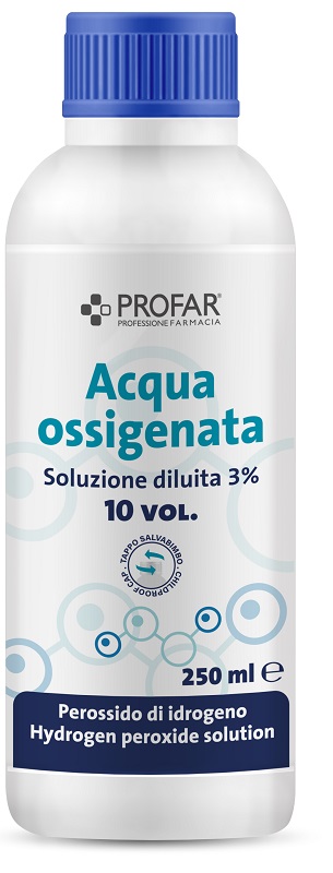 PROFAR ACQUA OSSIGENATA SOLUZIONE DILUITA 3% 10 VOLUMI 250 ML - doctorpill.it