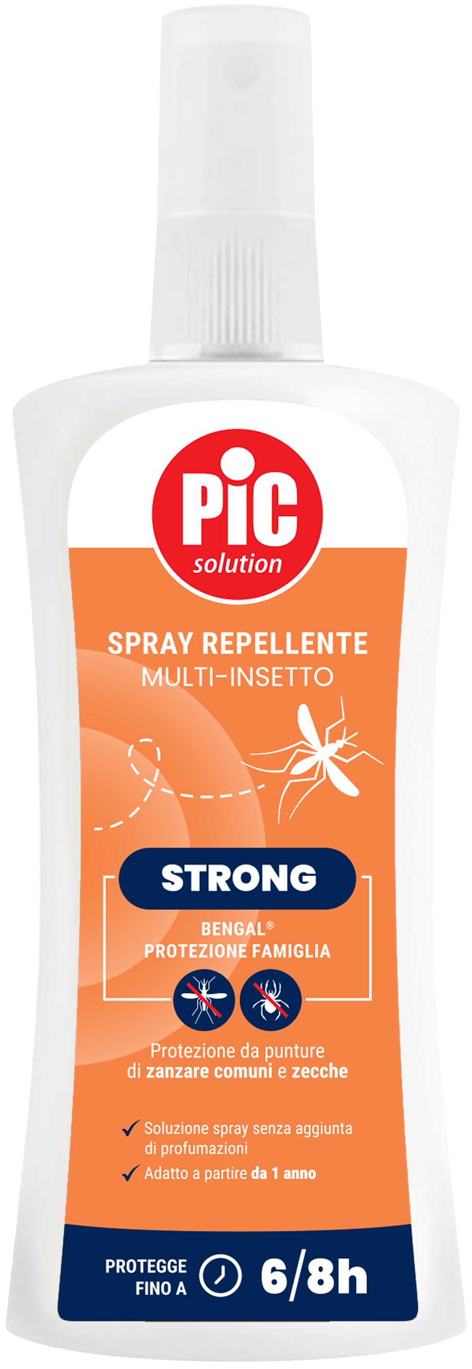 PIC SOLUTION BENGAL STRONG PROTEZIONE FAMIGLIA SPRAY REPELLENTE MULTI INSETTO 100 ML - doctorpill.it