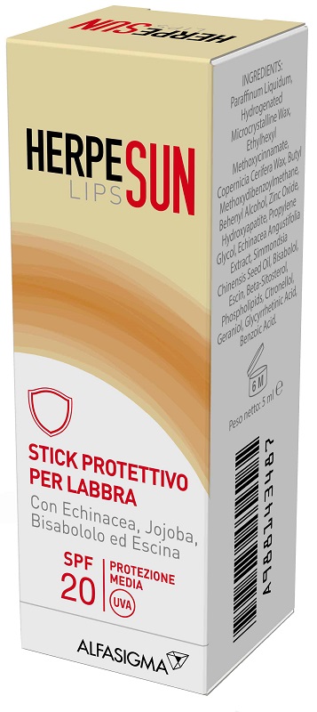 HERPESUN LIP STICK LABBRA SPF 20 5 ML - doctorpill.it