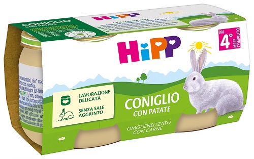 HIPP OMOGENEIZZATO CONIGLIO CON PATATE 2 PEZZI DA 80 G - doctorpill.it