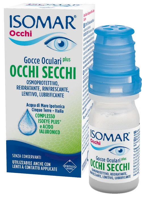 ISOMAR OCCHI SECCHI PLUS GOCCE OCULARI ACIDO IALURONICO 0,20% 10 ML - doctorpill.it