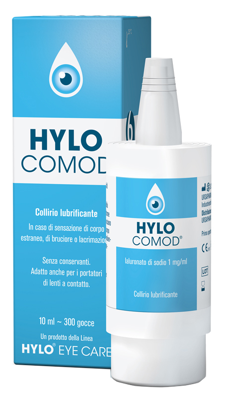 HYLO-COMOD GOCCE OCULARI IALURONATO DI SODIO 0,1% FLACONCINO 10 ML - doctorpill.it